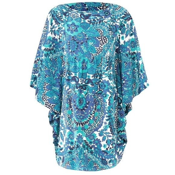 💕TRINA TURK💕 Paisly Tunic Mini Dress or C - Picture 3 of 8